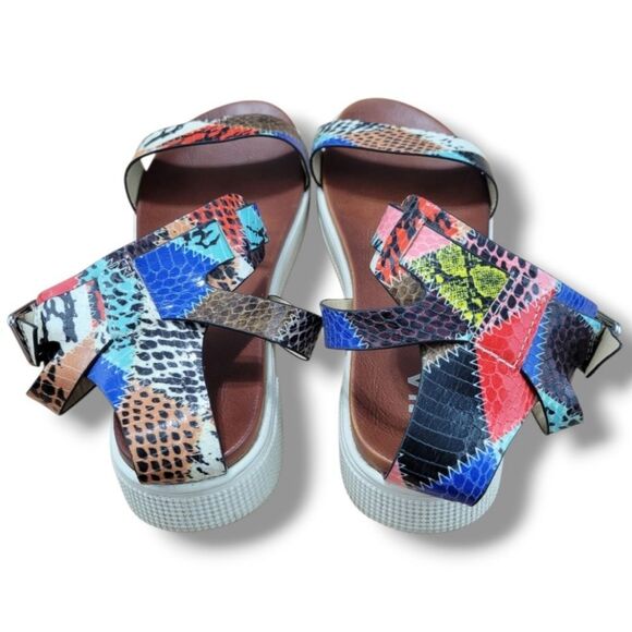 MIA Shoes Size 11 US Women's MIA Ellen Platform Sandals Ankle Strap Animal Print - Picture 7 of 10